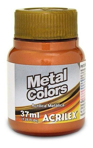 Tinta Acrílica Metálica 37ml Metal Colors Acrilex