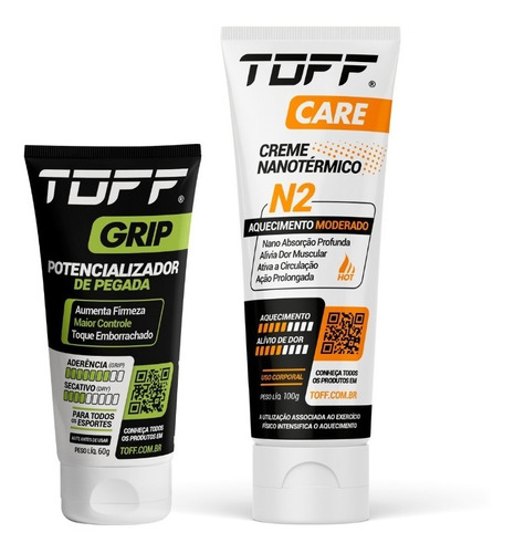 Kit Toff - Gel Grip +  Care N2 (creme Para Alívio Da Dor)