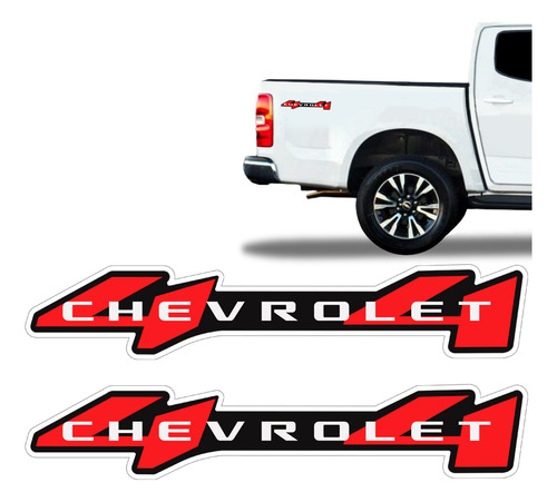 Par Adesivos 4x4 Chevrolet Universal Decorativo - Genérico