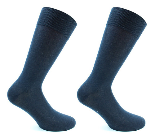 2 Pares Calcetines Hilo Hombre Azul