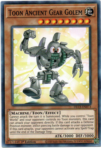 Toon Ancient Gear Golem Carta Yugi Dlcs-en073