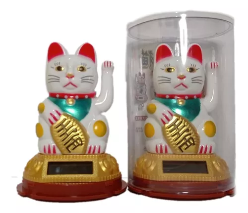 Gato da Sorte Solar Dourado Pequeno - Maneki Neko - Hachi8