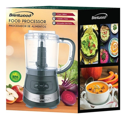 Procesador De Alimentos Picatodo 3 Tazas Brentwood 200w