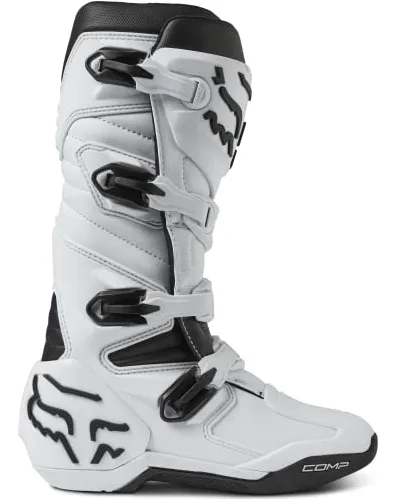 Botas De Motocross Fox Racing Comp, Blanco, Talla 10