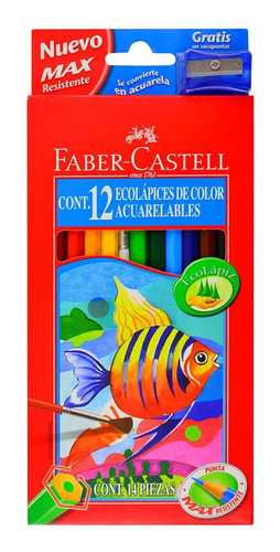 Lápices De Colores Faber Castell Acuarelables X12 Unidades