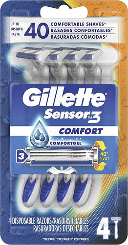 Gillette Sensor3 afeitado Suave Desechables  S-4 ct