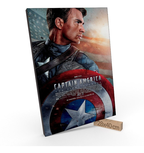 Cuadro Decorativo 28x40 Cm Avengers Cap América Jd 20-0540