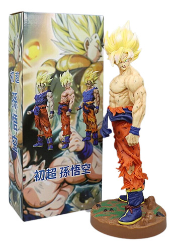 Figura Goku Daño De Batalla Super Saiyajin 42cm Dragon Ball