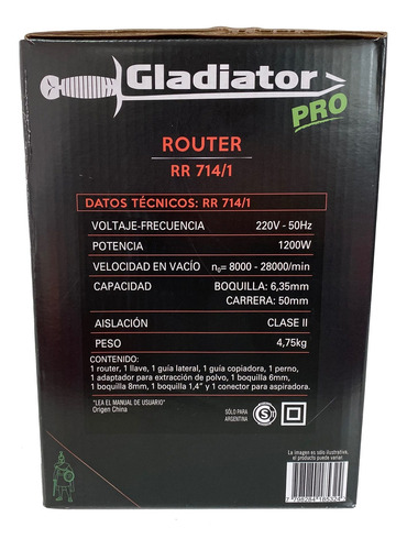 Imagen 3 de 4 de Router - 6,35mm- 1/4 1200w - Rr714/1