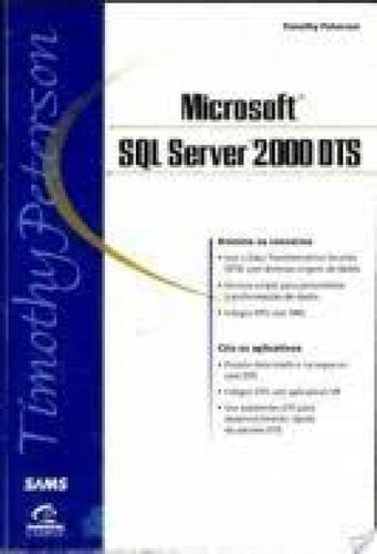 MICROSOFT SQL SERVER 2000 DTS, de Peterson. Editorial CAMPUS - GRUPO ELSEVIER, tapa mole en português