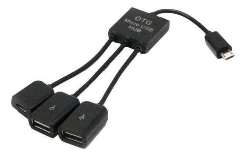 Adaptador De Cable Usb 2.0 Otg 3 En 1, Extensión Micro Hub