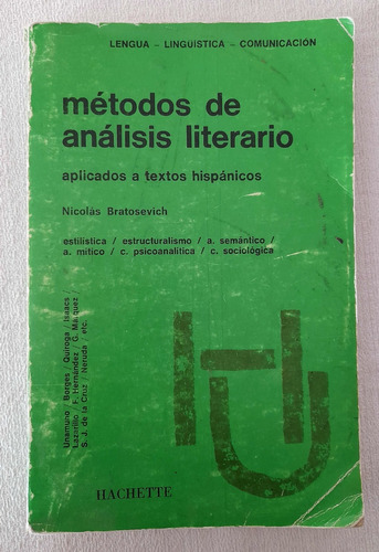 Métodos De Análisis Literario - Nicolás Bratosevich Hachette
