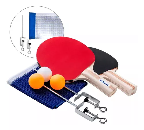 Kit Ping Pong 2 raquetes 3 bolinhas jogo de Tenis de Mesa Esporte