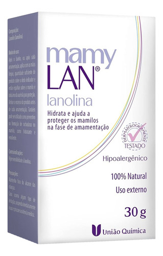 Lanolina Mamy Lan 30g Hidratação Dos Mamilos - União Química