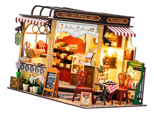 Casas De Muñecas Diy Con Muebles Panadería Diorama Adornos