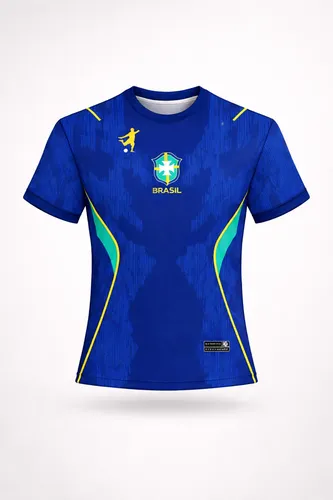 Camiseta Copa 2026 Esportiva Dryfit 100 Poliéster Brasileiro Azul M
