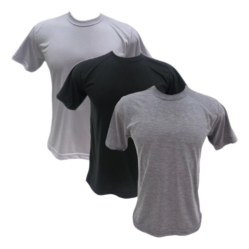 Kit 03 Camisetas Masculina Premium T-shirt Macia Confortável