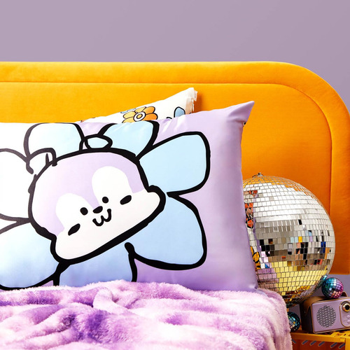 Funda De Almohada De Satén Kitsch X Bt21 (mang) Para Cabello