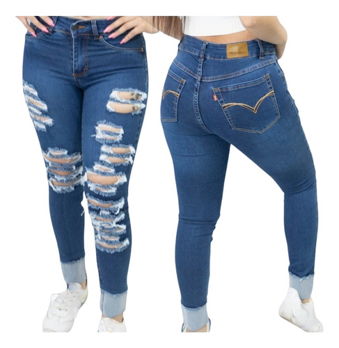 Jeans Tobillero Destroyer