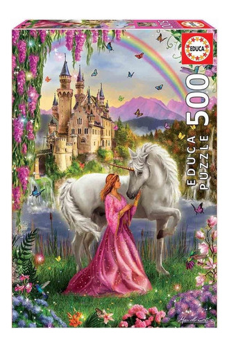 Puzzle Rompecabeza 500 Piezas Hada Y Unicornio Educa 17985