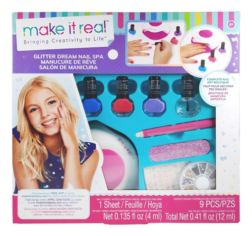 Kit De Manicure Spa Para Niñas Con Secador Esmalte 