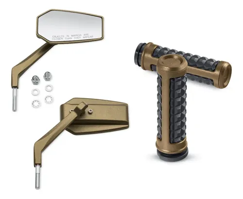 Harley-davidson Dominion Bronze Kit Mirrors + Grips | Parcelamento
