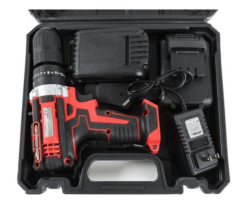 Taladro Atornillador Inalámbrico 20 V Adir 11570 Color Rojo con Negro