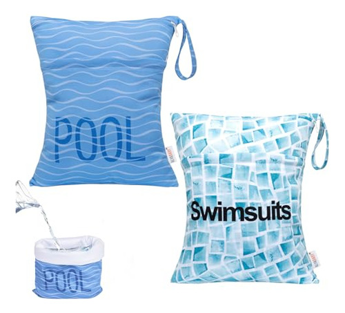 2 Bolsas Impermeables Y Secas Reutilizables Con Dos Bolsillo
