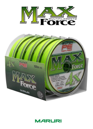 Linha Multifilamento Maruri 4x Lemon 0,14mm Cx - 500mts Cor Verde