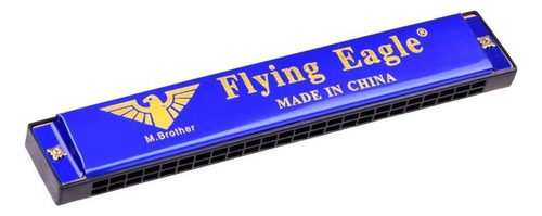 Instrumento Armonica De Metal Infantil - Flying Eagle Color Azul