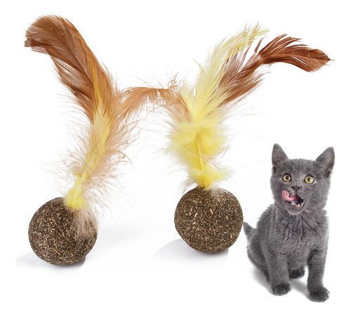 Pelota Para Gatos Mint Scratcher, Golosina, Garra, Plumas De