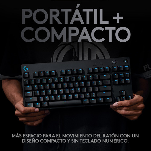 Imagen 5 de 10 de Teclado Tkl Gamer Mecanico Rgb Logitech G Pro Negro