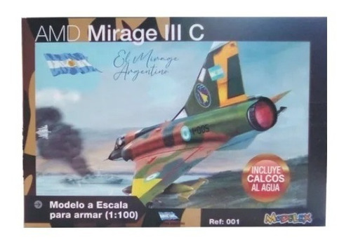 Avion Amd Mirage Iii C Malvinas 1/100 Maqueta Marca Modelex