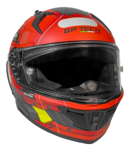 Capacete Gp Tech Pilot Star Trek Fosco Vermelho Vermelho Lisa 61