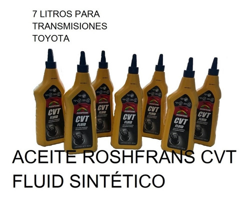 7 L Roshfrans Cvt Fluid Sintético Toyota Yaris Corolla C-hr