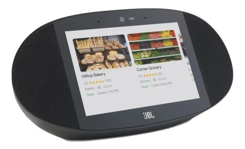 Imagen 2 de 4 de Bocina inteligente JBL Link View con asistente virtual Google Assistant, pantalla integrada de 8" black 100V/240V