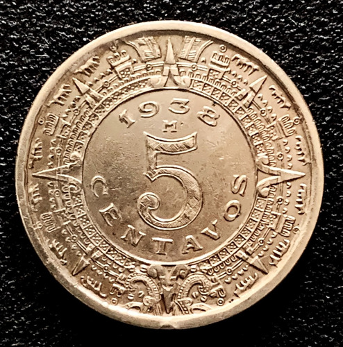 5 Centavos 1938 Mo  Fecha Clave (no.1)