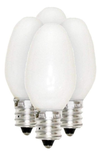 Sylvania 13544-7c7 / W / Bl / 4pk 120v Bombilla De Luz Noctu