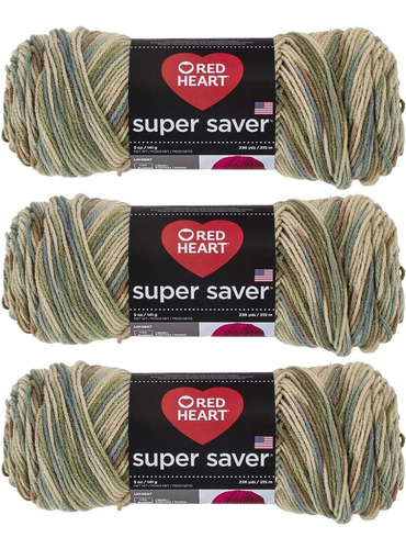 Red Heart Super Saver Ovillo De Lana Aspen E300 305 3 Unidad