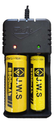 Carregador Duplo Para Baterias 26650 E 18650 Bivolt Com Mola
