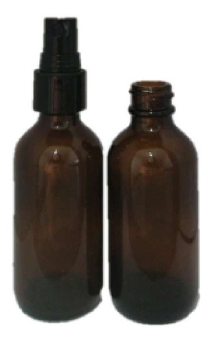 50 Pz Frasco-envase Vidrio 60ml Ambar C/atomizador (it-156)