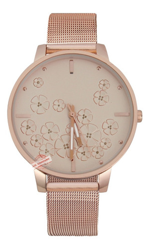 Reloj Para Dama Elegante Analogo Flores Moda Casual