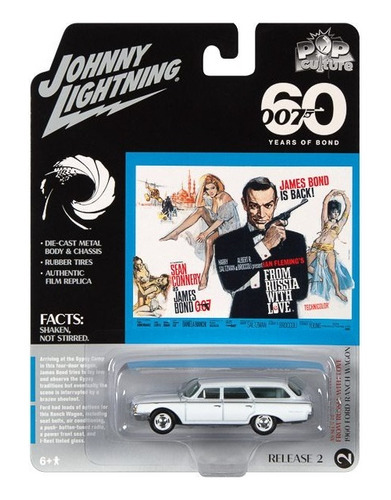 Miniatura Metal Cultura Pop 2020 R1 1/64 - Johnny Lightning Cor 1960 Ford Ranch Wagon - Moscou Contra 007
