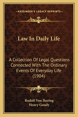 Libro Law In Daily Life: A Collection Of Legal Questions ...