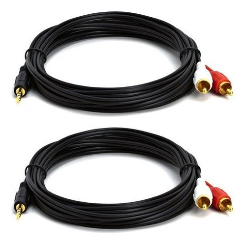 Macho Estereo De 35 Mm A Doble Rca Macho Ycable 12 Ft Pack