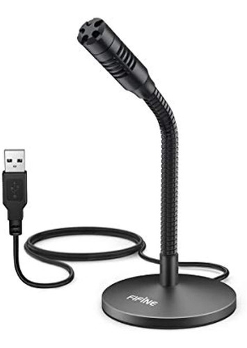 Microfono Usb Fifine Mini Gooseneck Para Dictado Y Grabacir