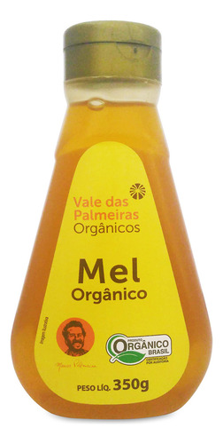 Mel Orgânico Fazenda Vale das Palmeiras Bisnaga 350g