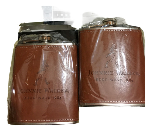 Botella Whisky Y Ron Acero Labrada Walker 207 Ml. Chata