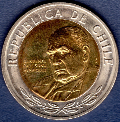 500 Pesos 2008 Moneda De Chile Cardenal Raúl Silva Henríquez (Usado)