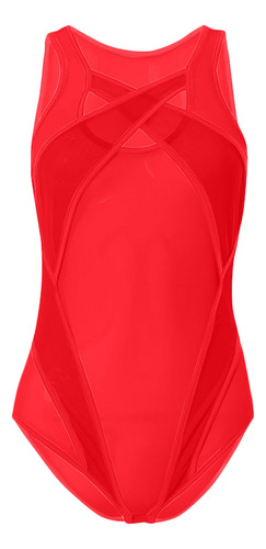 Body Hueco Transparente De Malla De Encaje Para Mujer De Alt